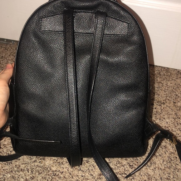 Black leather backpack - Picture 4 of 5